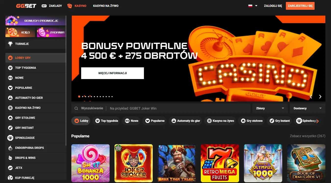 GGBet Casino - wypłacalne kasyno internetowe